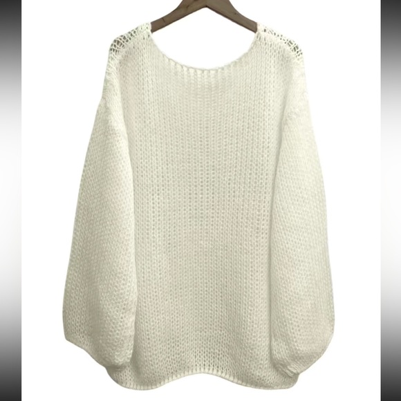 ONLY 1 LEFT! 🎁Apricot Solid Color Loose Knitted V Neck Versatile Lightweight - Picture 6 of 12